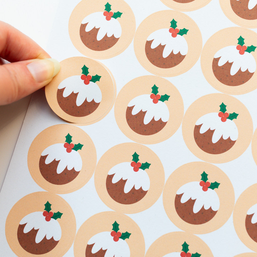 Christmas Pudding Stickers