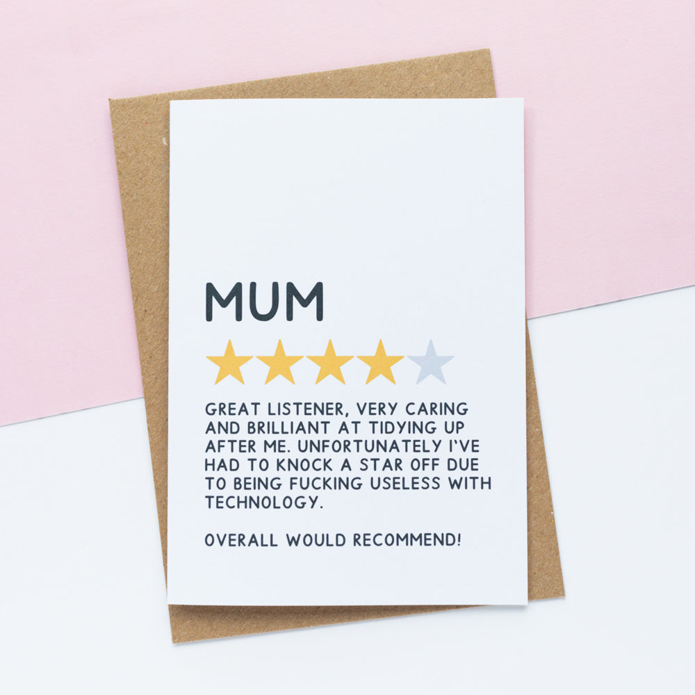 Mum 4 Star Review Card