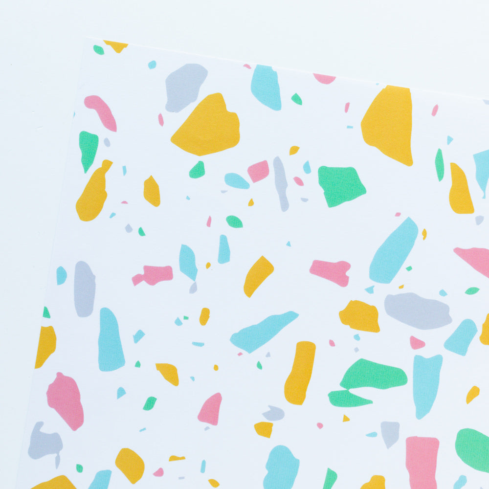 White Terrazzo Gift Wrap