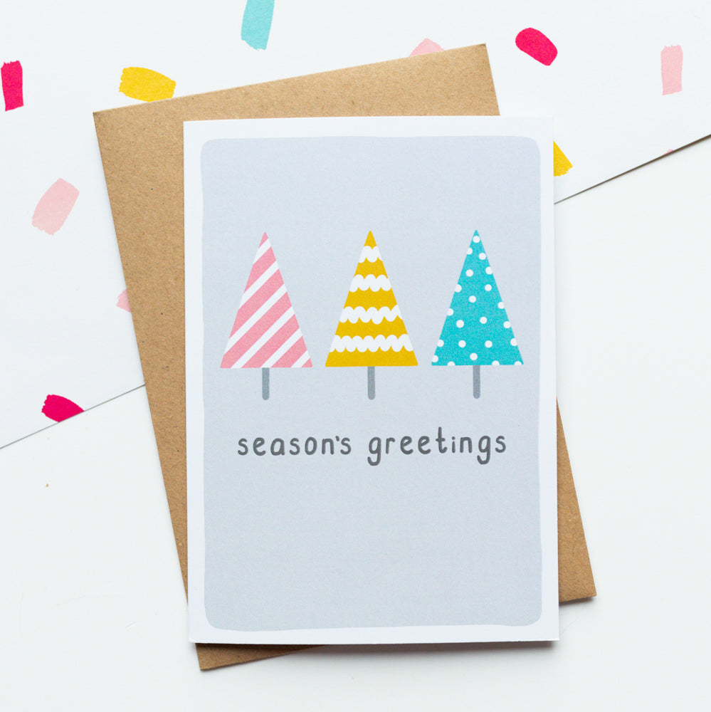 6x Triangle Christmas Card Pack