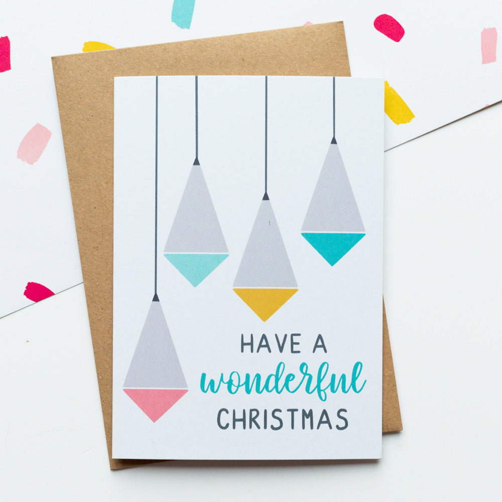 6x Triangle Christmas Card Pack