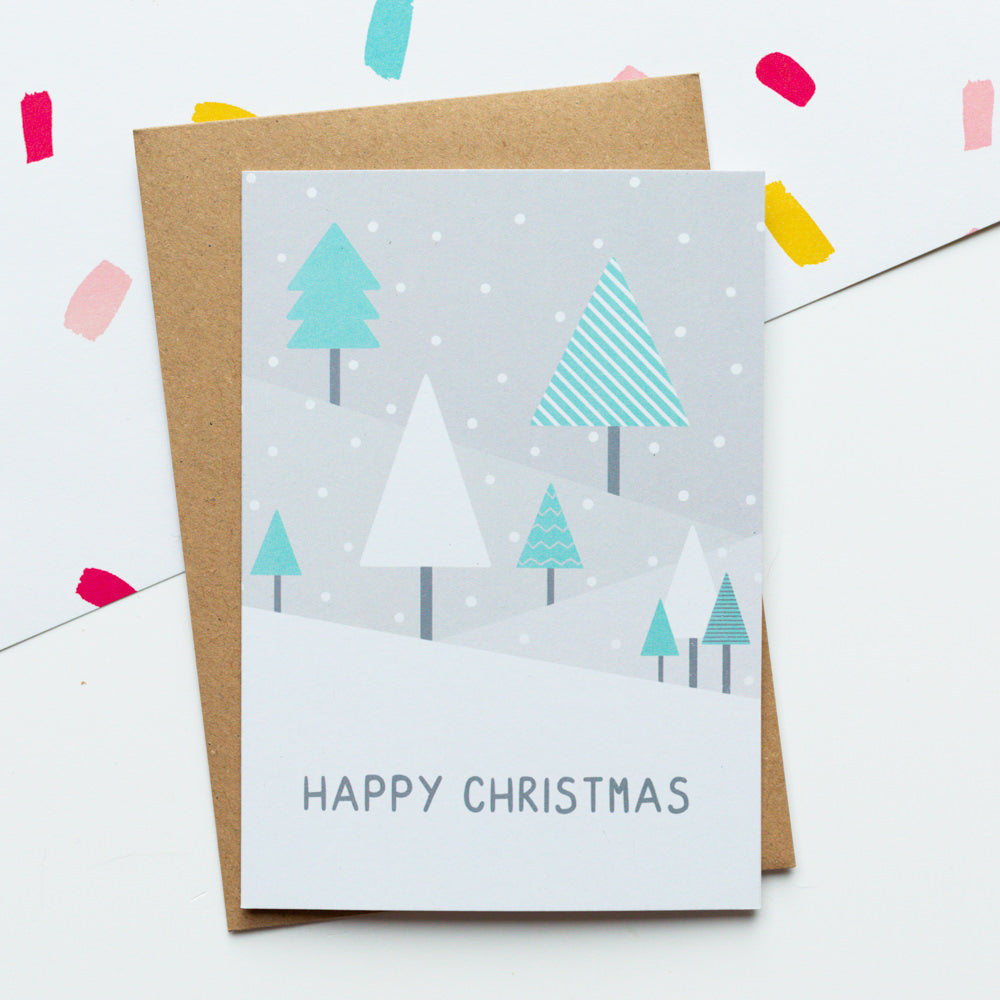 6x Triangle Christmas Card Pack